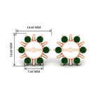 Load image into Gallery viewer, halo-style-earring-emerald-jackets-for-4-carat-in-rose-gold-fdear818gemgrangle2-4.00ct-nl-rg-hw?v=1764140026