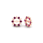 Load image into Gallery viewer, halo-style-earring-pink-sapphire-jackets-for-2-carat-in-rose-gold-fdear818gsadrpiangle1-2.00ct-nl-rg.jpg