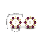 Load image into Gallery viewer, halo-style-earring-pink-sapphire-jackets-for-3-carat-in-yellow-gold-fdear818gsadrpiangle2-3.00ct-nl-yg-hw?v=1764139230