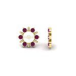 Load image into Gallery viewer, halo-style-earring-pink-sapphire-jackets-for-3-carat-in-yellow-gold-fdear818gsadrpiangle4-3.00ct-nl-yg?v=1764139230