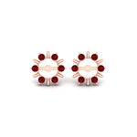 Load image into Gallery viewer, halo-style-earring-ruby-jackets-for-2-carat-in-rose-gold-fdear818grudrangle2-2.00ct-nl-rg.jpg