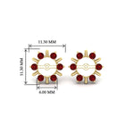 Load image into Gallery viewer, halo-style-earring-ruby-jackets-for-2-carat-in-yellow-gold-fdear818grudrangle2-2.00ct-nl-yg-hw.jpg