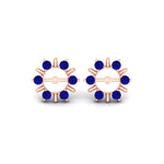 Load image into Gallery viewer, halo-style-earring-sapphire-jackets-for-3-carat-in-rose-gold-fdear818gsablangle2-3.00ct-nl-rg?v=1764136991