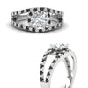 Load image into Gallery viewer, halo-swirl-round-cut-diamond-engagement-ring-with-black-diamond-in-FD-11180RORGBLACKANGLE3-NL-WG