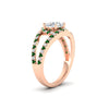 Load image into Gallery viewer, halo-swirl-round-cut-diamond-engagement-ring-with-emerald-in-FD-11180RORGEMGRANGLE3-NL-RG