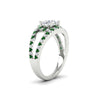 Load image into Gallery viewer, halo-swirl-round-cut-diamond-engagement-ring-with-emerald-in-FD-11180RORGEMGRANGLE3-NL-WG
