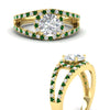 Load image into Gallery viewer, halo-swirl-round-cut-diamond-engagement-ring-with-emerald-in-FD-11180RORGEMGRANGLE3-NL-YG