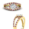 Load image into Gallery viewer, halo-swirl-round-cut-diamond-engagement-ring-with-pink-sapphire-in-FD-11180RORGSADRPIANGLE3-NL-YG