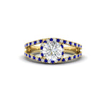 Load image into Gallery viewer, halo-swirl-round-cut-diamond-engagement-ring-with-sapphire-in-FD-11180RORGSABLANGLE3-NL-YG