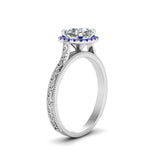 Load image into Gallery viewer, hand-engraved-cushion-cut-halo-diamond-engagement-ring-with-sapphire-in-white-gold-FD8588CURGSABLANGLE2-NL-WG?v=1757588306