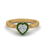 Load image into Gallery viewer, hand-engraved-heart-shaped-halo-diamond-engagement-ring-with-emerald-in-yellow-gold-FD8588HTRGEMGR-NL-YG_065e4ee6-5edb-49aa-a6c1-f70ee2d9910a?v=1757588509