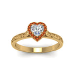 Load image into Gallery viewer, hand-engraved-heart-shaped-halo-diamond-engagement-ring-with-orange-sapphire-in-yellow-gold-FD8588HTRGSAORANGLE5-NL-YG_3456fffb-5e47-4902-8c2f-8a74957a3237?v=1757588507