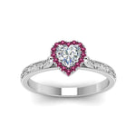 Load image into Gallery viewer, hand-engraved-heart-shaped-halo-diamond-engagement-ring-with-pink-sapphire-in-white-gold-FD8588HTRGSADRPIANGLE5-NL-WG?v=1757588348