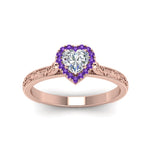 Load image into Gallery viewer, hand-engraved-heart-shaped-halo-diamond-engagement-ring-with-purple-topaz-in-rose-gold-FD8588HTRGVITOANGLE5-NL-RG_01914e49-46e9-4c0f-8163-9aa06984e1c0?v=1757588509