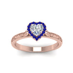 Load image into Gallery viewer, hand-engraved-heart-shaped-halo-diamond-engagement-ring-with-sapphire-in-rose-gold-FD8588HTRGSABLANGLE5-NL-RG_3a5a71fe-9037-4be6-8f1d-b1e5f0e8d579?v=1757588508