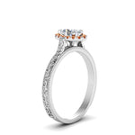 Load image into Gallery viewer, hand-engraved-oval-shaped-halo-diamond-engagement-ring-with-orange-sapphire-in-white-gold-FD8588OVRGSAORANGLE2-NL-WG?v=1757588385