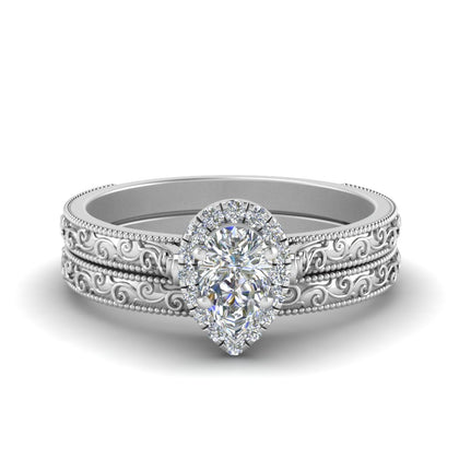 hand-engraved-pear-shaped-halo-diamond-wedding-ring-set-in-white-gold-FD8588PE-NL-WG?v=1757665239