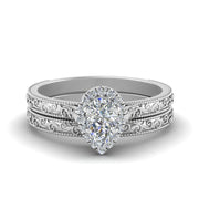 hand-engraved-pear-shaped-halo-diamond-wedding-ring-set-in-white-gold-FD8588PE-NL-WG?v=1757665239
