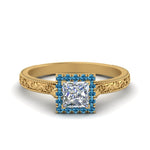 Load image into Gallery viewer, hand-engraved-princess-cut-halo-diamond-engagement-ring-with-blue-topaz-in-yellow-gold-FD8588PRRGICBLTO-NL-YG_47396604-020a-4ab3-8fa2-bedcc926cebf?v=1757589545