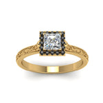 Load image into Gallery viewer, hand-engraved-princess-cut-halo-engagement-ring-with-black-diamond-in-yellow-gold-FD8588PRRGBLACKANGLE5-NL-YG_203f5ba3-e62a-4b06-bc4a-95ba141f1cb9?v=1757589545