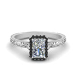 Load image into Gallery viewer, hand-engraved-radiant-cut-halo-engagement-ring-with-black-diamond-in-white-gold-FD8588RARGBLACK-NL-WG?v=1757588446
