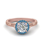 Load image into Gallery viewer, hand-engraved-round-cut-halo-diamond-engagement-ring-with-blue-topaz-in-rose-gold-FD8588RORGICBLTO-NL-RG_e7dce5d9-8106-4ba9-99e6-2f2030600185?v=1757588581