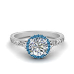 Load image into Gallery viewer, hand-engraved-round-cut-halo-diamond-engagement-ring-with-blue-topaz-in-white-gold-FD8588RORGICBLTO-NL-WG_a8b5ea90-a140-4d58-b3d5-70bd3210485a?v=1757588580