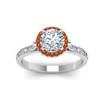 Load image into Gallery viewer, hand-engraved-round-cut-halo-diamond-engagement-ring-with-orange-sapphire-in-white-gold-FD8588RORGSAORANGLE5-NL-WG_fde6b94f-85f6-48a9-aab3-d5e9b15e8051?v=1757588582