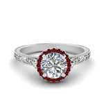 Load image into Gallery viewer, hand-engraved-round-cut-halo-diamond-engagement-ring-with-ruby-in-white-gold-FD8588RORGRUDR-NL-WG_82878124-0784-4ca2-99a1-bfdaa8526cad?v=1757588580