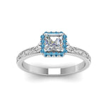 Load image into Gallery viewer, hand-engraved-vintage-asscher-diamond-engagement-ring-with-blue-topaz-halo-in-white-gold-FD8588ASRGICBLTOANGLE5-NL-WG_fafe6f98-613a-4d4a-a8ba-4a3ee3f020bd?v=1757589528