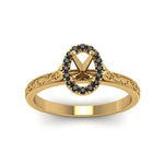 Load image into Gallery viewer, hand-engraved-vintage-semi-mount-engagement-ring-with-black-diamond-halo-in-yellow-gold-FD8588SMRGBLACKANGLE5-NL-YG?v=1757589034