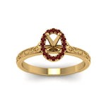 Load image into Gallery viewer, hand-engraved-vintage-semi-mount-engagement-ring-with-ruby-halo-in-yellow-gold-FD8588SMRGRUDRANGLE5-NL-YG?v=1757589033