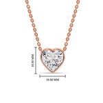 Load image into Gallery viewer, Solitaire Bezel Heart Shape Pendant