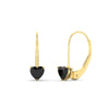 Load image into Gallery viewer, heart-black-diamond-solitaire-earrings-1-carat-leverback-in-yellow-gold-FD-EAR9225HTGBLACK-1.00 CT-NL-YG