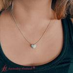 Load image into Gallery viewer, heart-cluster-diamond-pendant-in-white-gold-FDPD10805-neck