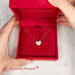 Load image into Gallery viewer, heart-cluster-diamond-pendant-in-FDPD10805-neck