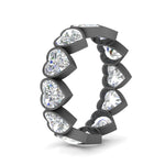 Load image into Gallery viewer, heart-diamond-bezel-eternity-ring-6-carat-in-black-gold-FD10573HT-0.50CT-NL-BG