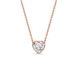 Load image into Gallery viewer, Solitaire Bezel Heart Shape Pendant