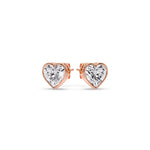 Load image into Gallery viewer, Heart Shape Bezel Stud Earring