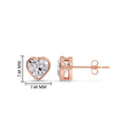 Load image into Gallery viewer, Heart Shape Bezel Stud Earring