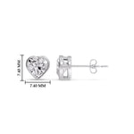 Load image into Gallery viewer, Heart Shape Bezel Stud Earring
