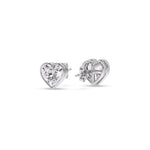 Load image into Gallery viewer, Heart Shape Bezel Stud Earring