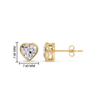 Load image into Gallery viewer, Heart Shape Bezel Stud Earring