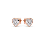 Load image into Gallery viewer, Heart Shape Bezel Stud Earring