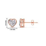 Load image into Gallery viewer, Heart Shape Bezel Stud Earring