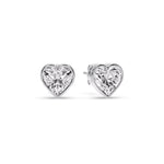 Load image into Gallery viewer, Heart Shape Bezel Stud Earring