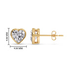 Load image into Gallery viewer, Heart Shape Bezel Stud Earring