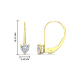 Load image into Gallery viewer, heart-diamond-solitaire-earrings-1-carat-leverback-in-yellow-gold-FD-EAR9225HT-1.00 CT-NL-YG