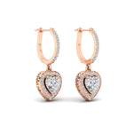Load image into Gallery viewer, heart-halo-dangle-drop-earring-in-rose-gold-fdear1107htangle4-nl-rg