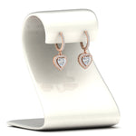 Load image into Gallery viewer, heart-halo-dangle-drop-earring-in-rose-gold-fdear1107htstand-nl-rg